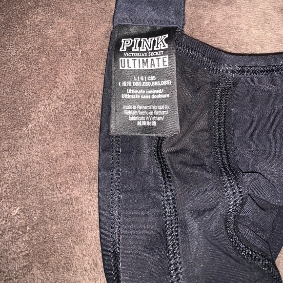 Pink Victoria Secret Ultimate Strappy Cropped Mesh Halter Bra - Picture 7 of 9